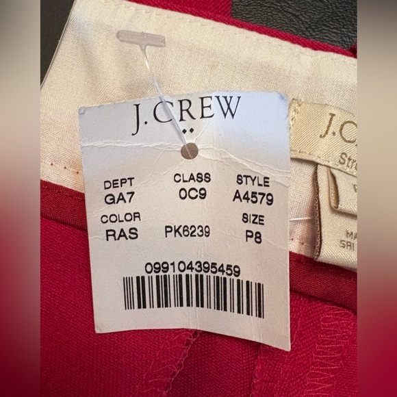 J. Crew Stretch Winnie Pant City Fit Pink Straight Leg Pants size 8P NWT - Picture 4 of 16